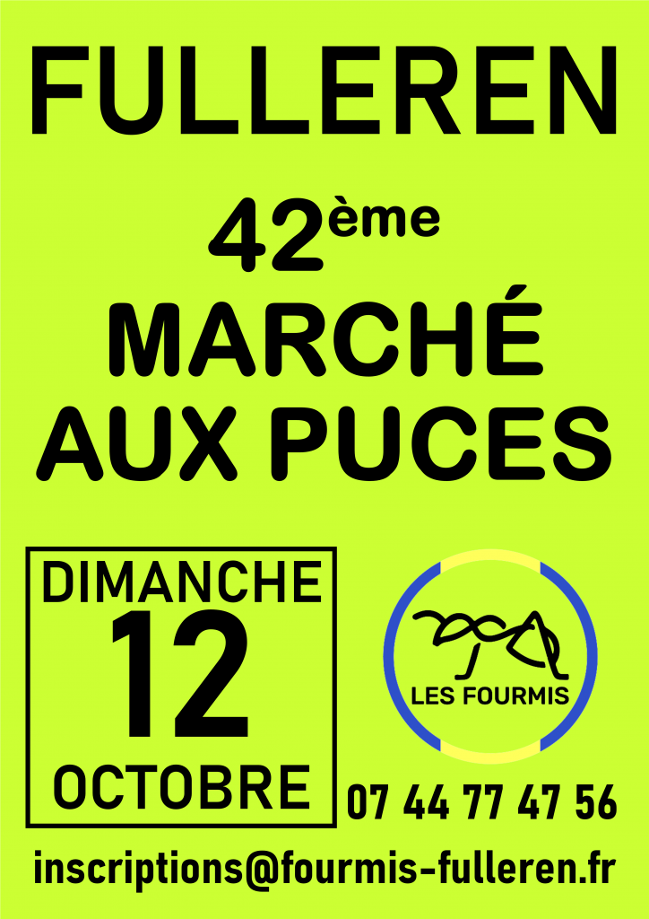 brochure marché aux puces de Fulleren 2025